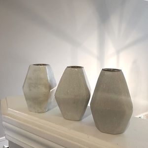 West Elm Marble Candle Stick Holders